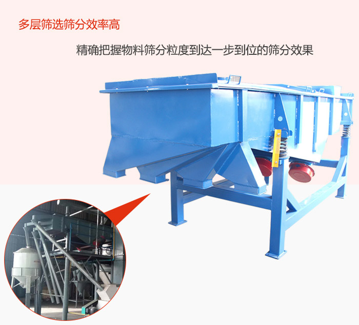 多層篩選篩分更高效,精度把握物料篩分粒度到達一步到位的篩分效果。